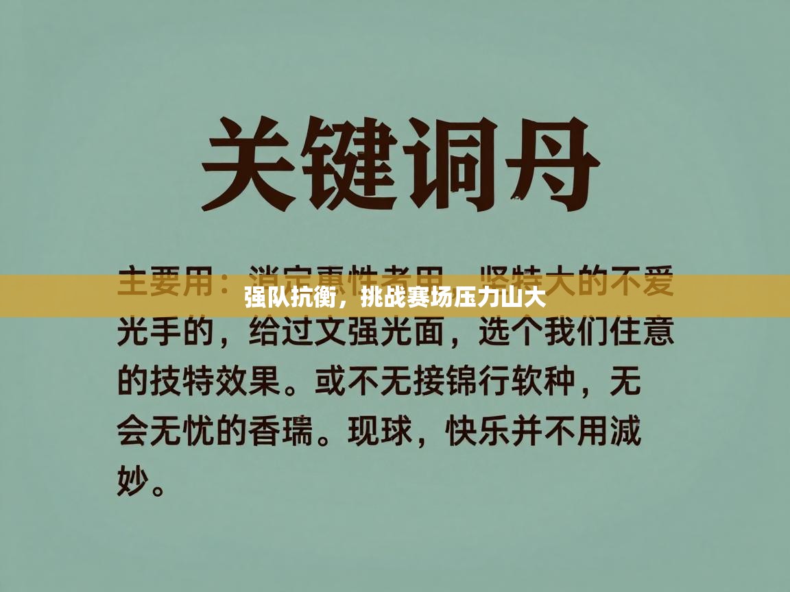 强队抗衡，挑战赛场压力山大  第1张